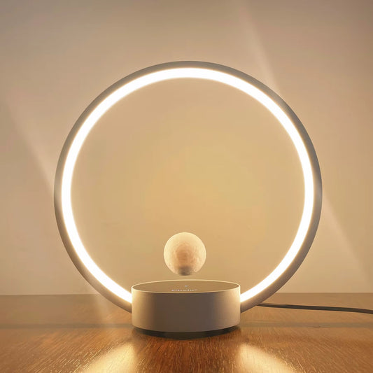 Cirkel lampe med svævende kugle - Ø25 cm